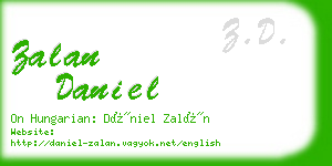 zalan daniel business card